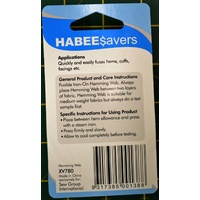 HabeeSavers Iron-On Hemming Web, 19mm x 10m, Quick Mend White