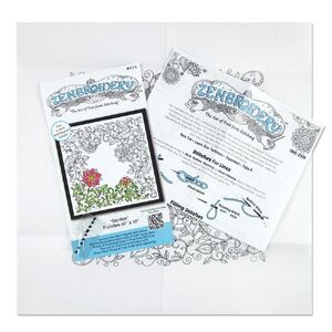 Zenbroidery GARDEN 10" x 10" Design Printed on Polycotton