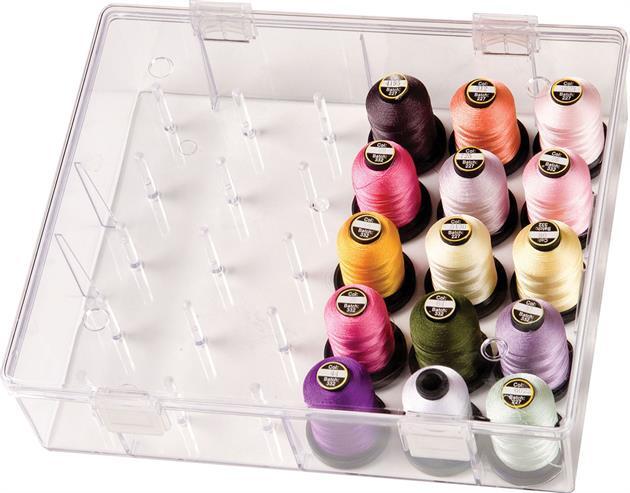 Hemline Extra Large Clear Thread Organizer - Holds Up to 80 Spools