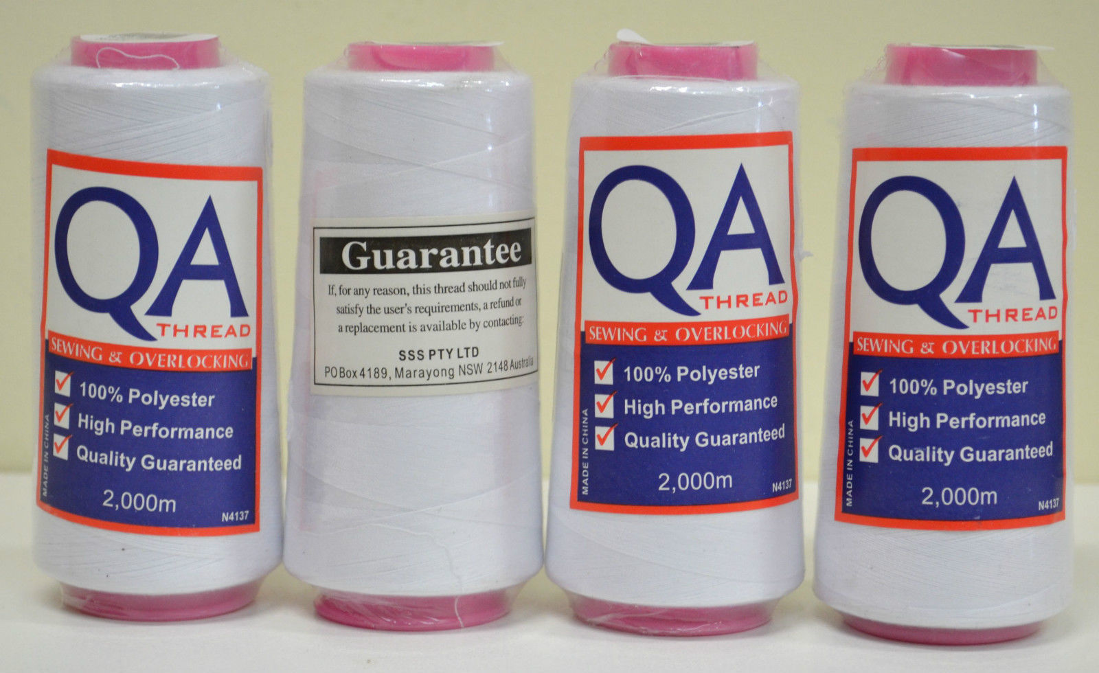 4 Spools QA (Hemline) 2000m Overlocker Sewing Thread, Choose Colour, Full Range - Picture 10 of 161