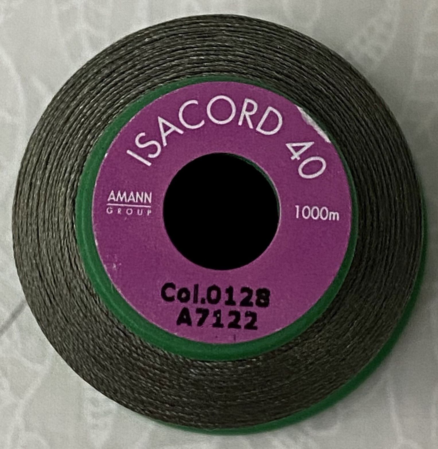 ISACORD 40 #0128 NAVAJO GREY 1000m Machine Embroidery Sewing Thread