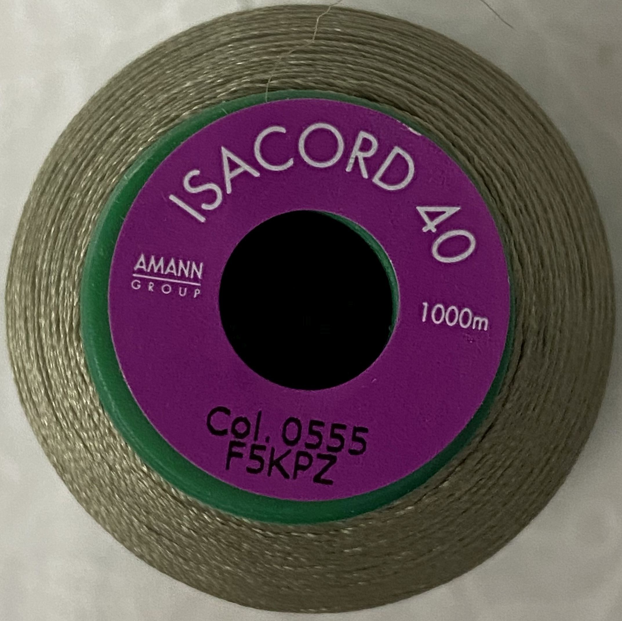 ISACORD 40, Machine Embroidery / Sewing Thread 1000m Colour 0555 LIGHT ...