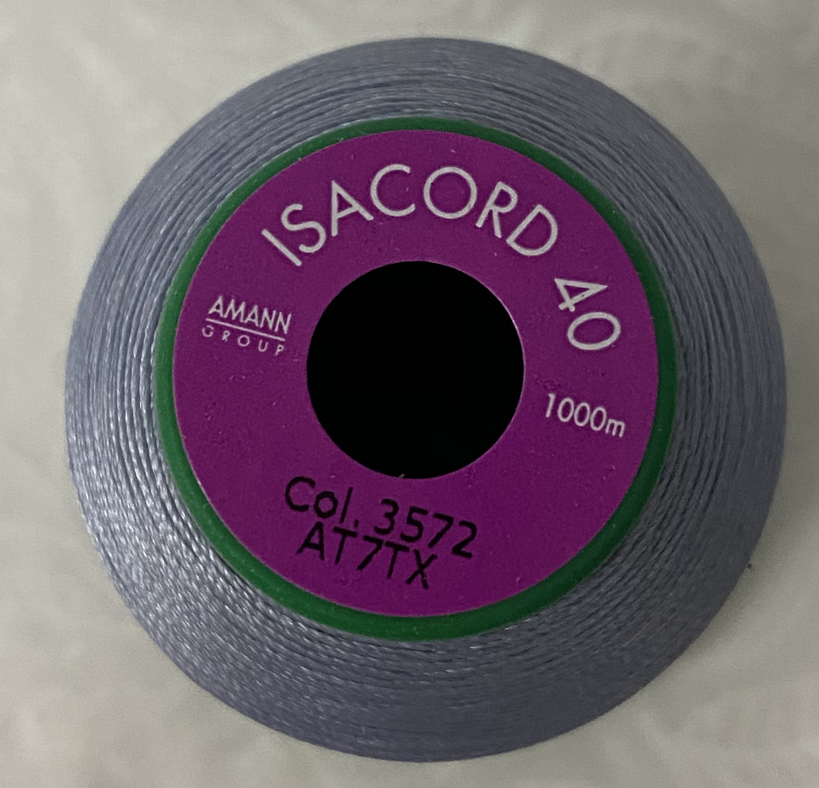 ISACORD 40 #3572 SUMMER GREY 1000m Machine Embroidery Sewing Thread