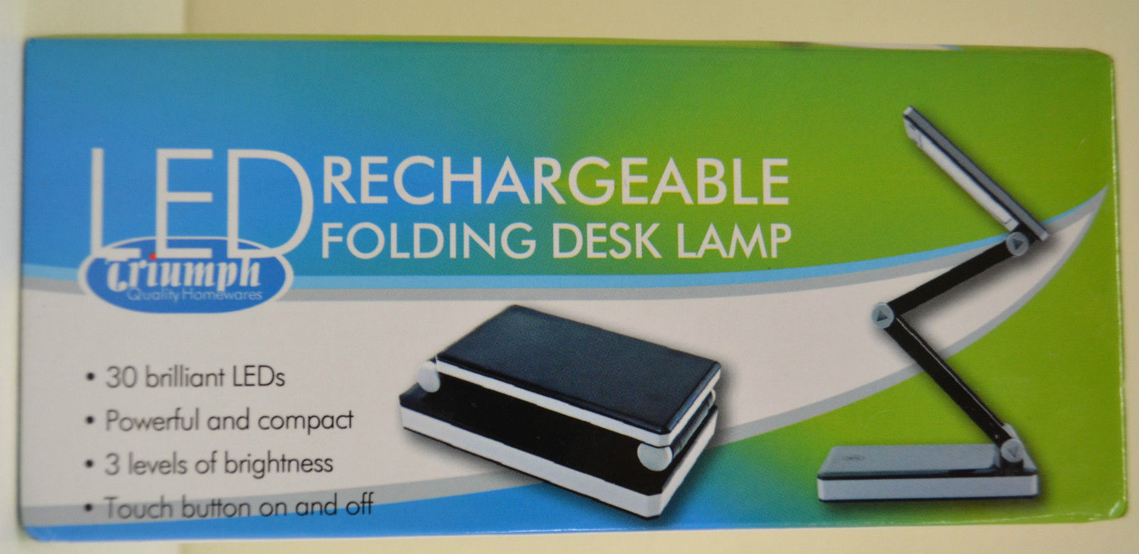 triumph rechargeable folding desk lamp