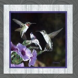 Hummingbird Song 6 Block PANEL 100% Cotton Fabric, 112cm x 60cm Per Panel