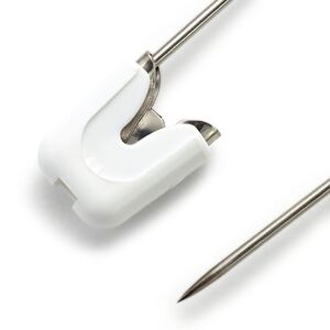 White Nappy Safety Pins, 55mm, 4 per Pack by Prym