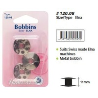 Hemline Bobbins Metal Type 120.08 Suits Swiss Made Elna, Pack of 3, See Pack