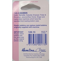 Hemline Bobbins, Plastic 15K Type Bobbin, Pack of 3 Bobbins (120.13)