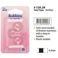 Hemline Bobbins, Brother drop In Bobbins, Pack of 3 Bobbins (120.28)