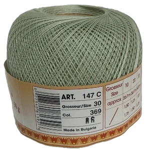 DMC Babylo Size 30, 369 VERY LIGHT PISTACHIO Crochet Cotton, 50g Ball
