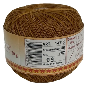 DMC Babylo Size 30, #782 Dark Topaz Crochet Cotton, 50g Ball