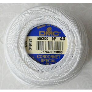 DMC Cordonnet Special Size 40 B5200 SNOW WHITE Crochet Cotton 20g Ball