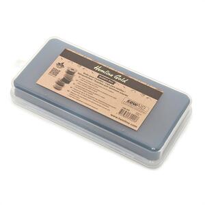 Hemline Gold Bobbin Box, Holds 28 Machine Bobbins Securely