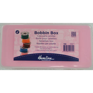 Hemline Bobbin Box, Holds 28 Machine Bobbins Securely