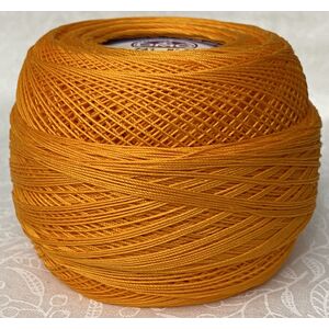 DMC Cebelia 30, #741 Medium Tangerine, Combed Cotton Crochet Thread 50g