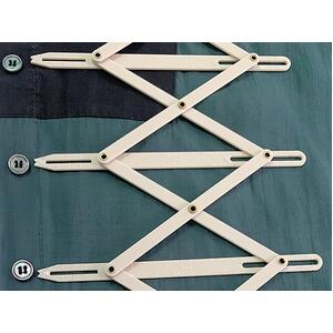 Expandable Sewing Gauge, Plastic Sewing Accessory, Cream Colour 258.E