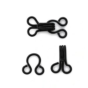 Spring Hooks And Eyes Size 1, Black 12 Sets Per Pack by Prym