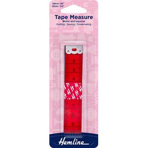 Hemline Tape Measure Fibreglass, 150cm (60") 20mm, Bright 10cm Segments For ease