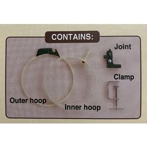 Clover Turnable 18cm (7") Embroidery Hoop #8815 With Clamp Stand. Rotates 360 Degrees.