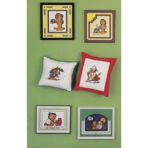 Garfield Gets A Job Cross Stitch Pattern Book - 12 Charts