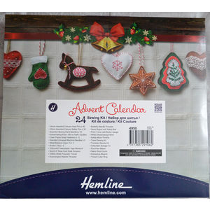 Hemline Advent Calendar, 24 Item Multi Piece Sewing Kit, Great Value