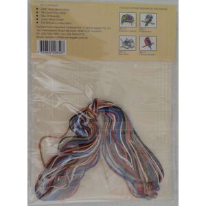 DMC Crimson Rosella, Australian Collection Cross Stitch Kit 9 x 7cm 18ct Aida, 582113