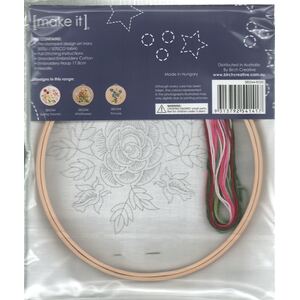 Make It ROSE Traced Linen Cross Stitch Kit - 585244-ROSE