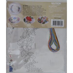 Beutron Brown Boronia 30cm Round Traycloth Dioly Embroidery Kit #587109
