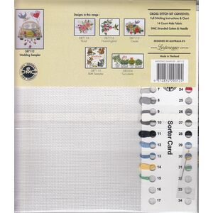 DMC, WEDDING SAMPLER Counted Cross Stitch Kit 587112, 18 x 26cm