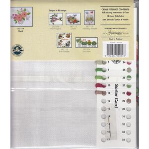 DMC, FLORAL Counted Cross Stitch Kit 587114, 23 x 18cm
