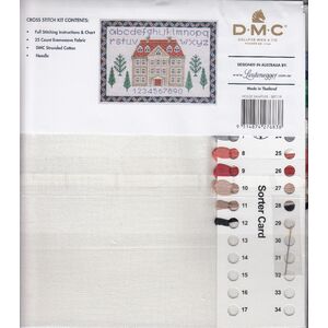 DMC, HOUSE SAMPLER Counted Cross Stitch Kit 587119, 33 x 24cm