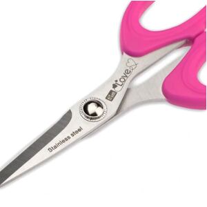 Sewing Scissors With Micro Serration, Prym Love, 13.5cm/5¼'', Pink