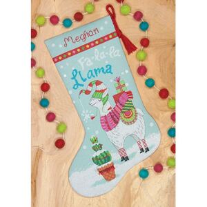 LLAMA Christmas Stocking Counted Cross Stitch Kit, 40.6cm Long, 70-08977