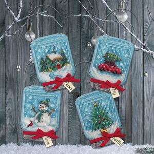 VINTAGE JAR ORNAMENTS Counted Cross Stitch Kit, 70-08997