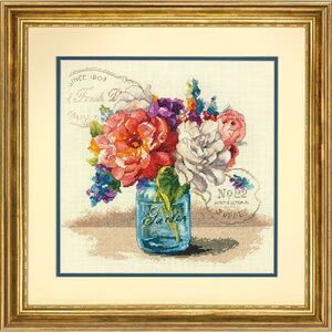 GARDEN BOUQUET Counted Cross Stitch Kit 12" x 12" 70-35334