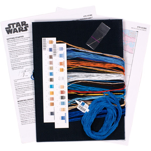 Star Wars LUKE & PRINCESS LEIA Counted Cross Stitch Kit, 70-35380 by Dimensions