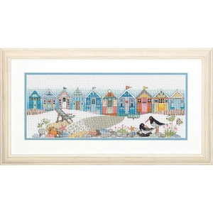 Dimensions BEACH HUTS Counted Cross Stitch Kit, 45.7cm x 17.7cm, 70-35446