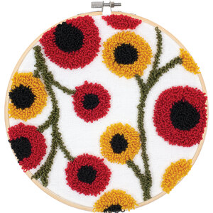 FLORAL PATTERN Punched Needle Kit 20.3cm, 72-70023