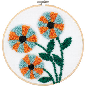 MODERN FLORAL Punched Needle Kit 20.3cm, 72-70028