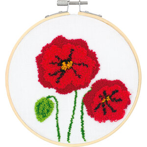 POPPIES Punched Needle Kit 20.3cm, 72-75797