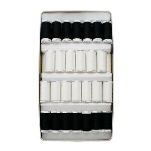 Gutermann Nostalgic 250m Sew-All Thread Box, 80 spools (40 Black, 40 White)