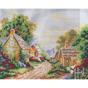 COUNTRY LANE Tapestry Design Printed On Canvas #11865
