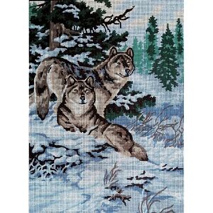 WOLVES Tapestry Design Printed On Canvas #10481