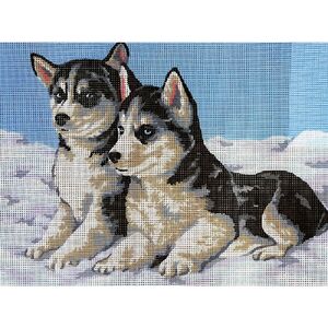 SNOW DOGS Tapestry Design Printed On Canvas #10403