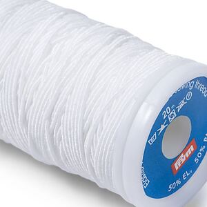 Elastic Sewing Thread 0.,5mm White, 20m Spool by Prym