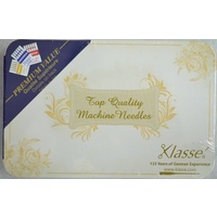 Klasse 10 x Packs Needles, Storage Tin, Most Popular Machine Needles, 42 in Total
