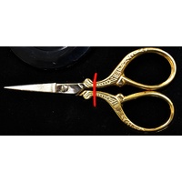Klasse Embroidery Gift Set Scissors, 1.5m Tape & Thimble, Gold Colour Gift Boxed