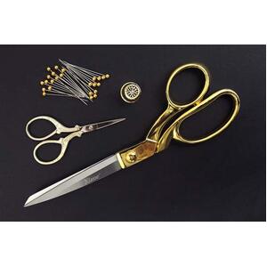 Klasse Premium 21.5cm Dressmaking Shears, 9cm Embroidery Scissors, Pins, Thimble