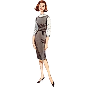 1960s Misses' Shallow Necked Jumper Sizes 8-16, Butterick Sewing Pattern 6955b5