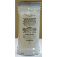OUR LADY OF THE ROSARY Devotional Candle, 70 Hour Burn Time, 60 x 140mm